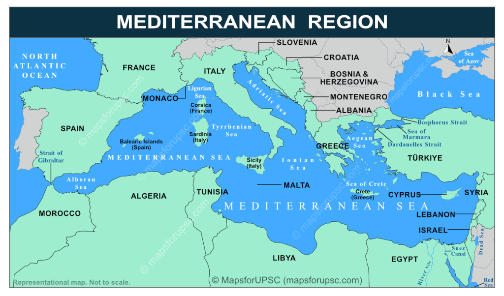 28 Important Maps For UPSC Preparation With PDFs 2025 Mediterranean Region Map 1024x602