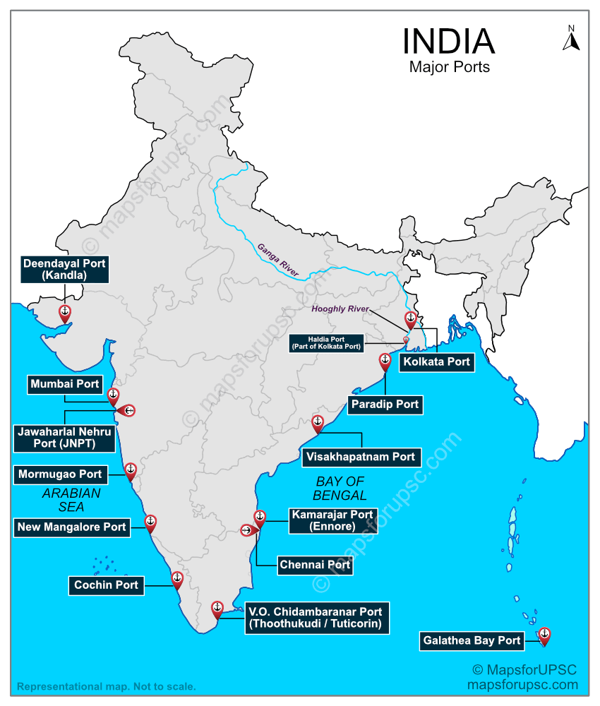 13 Major Ports In India With PDF Map And Important Facts