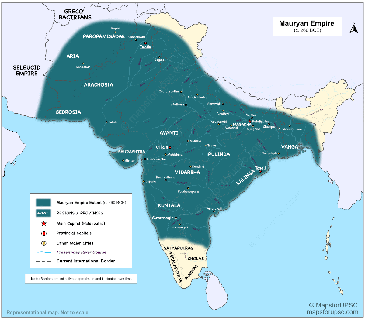 Mauryan Empire Map
