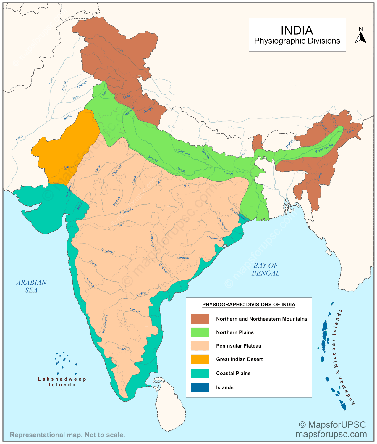 Physiographic Map of India