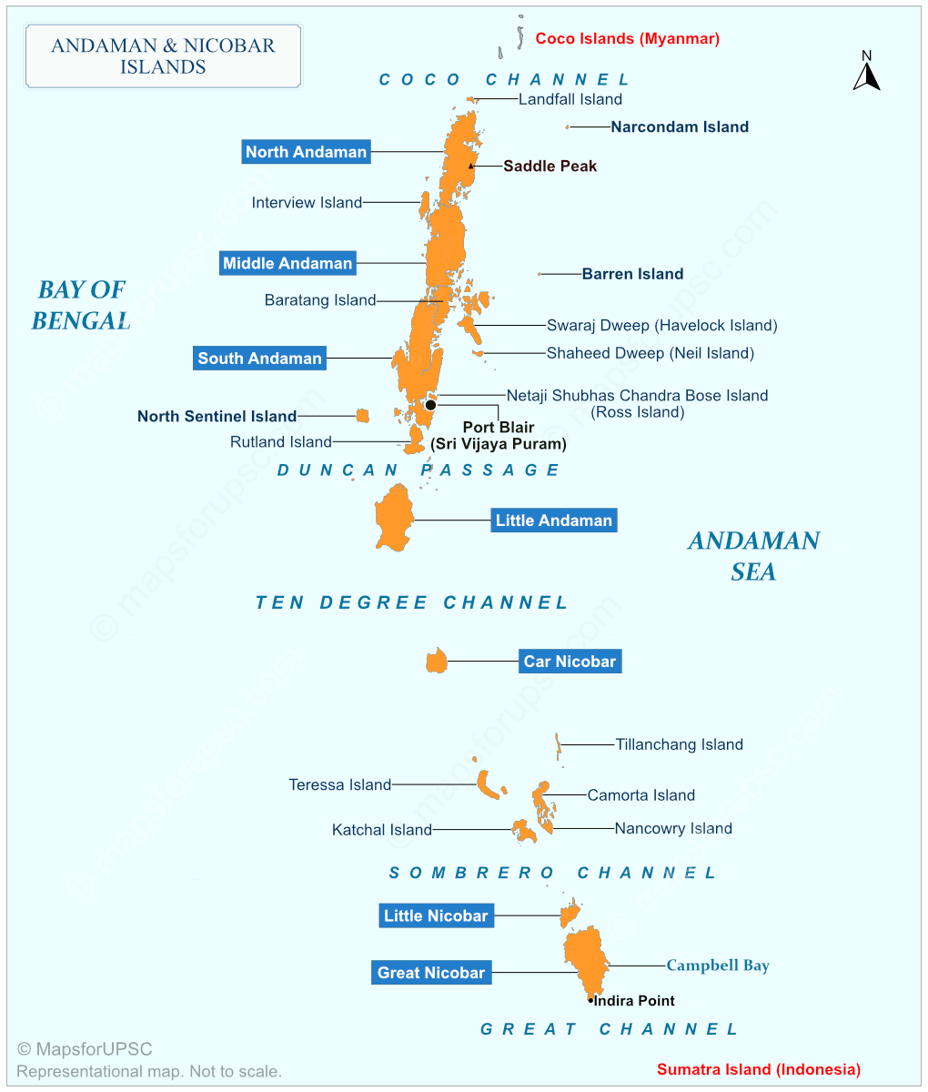 Andaman and Nicobar Islands Map