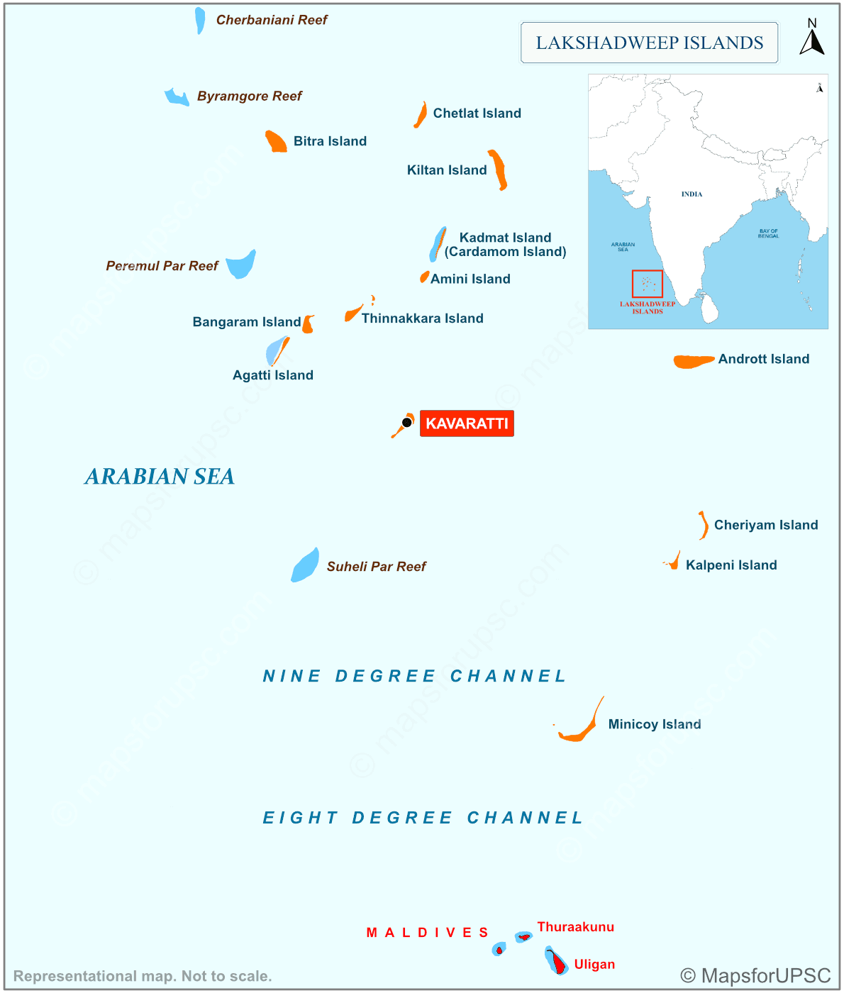 Lakshadweep Islands Map